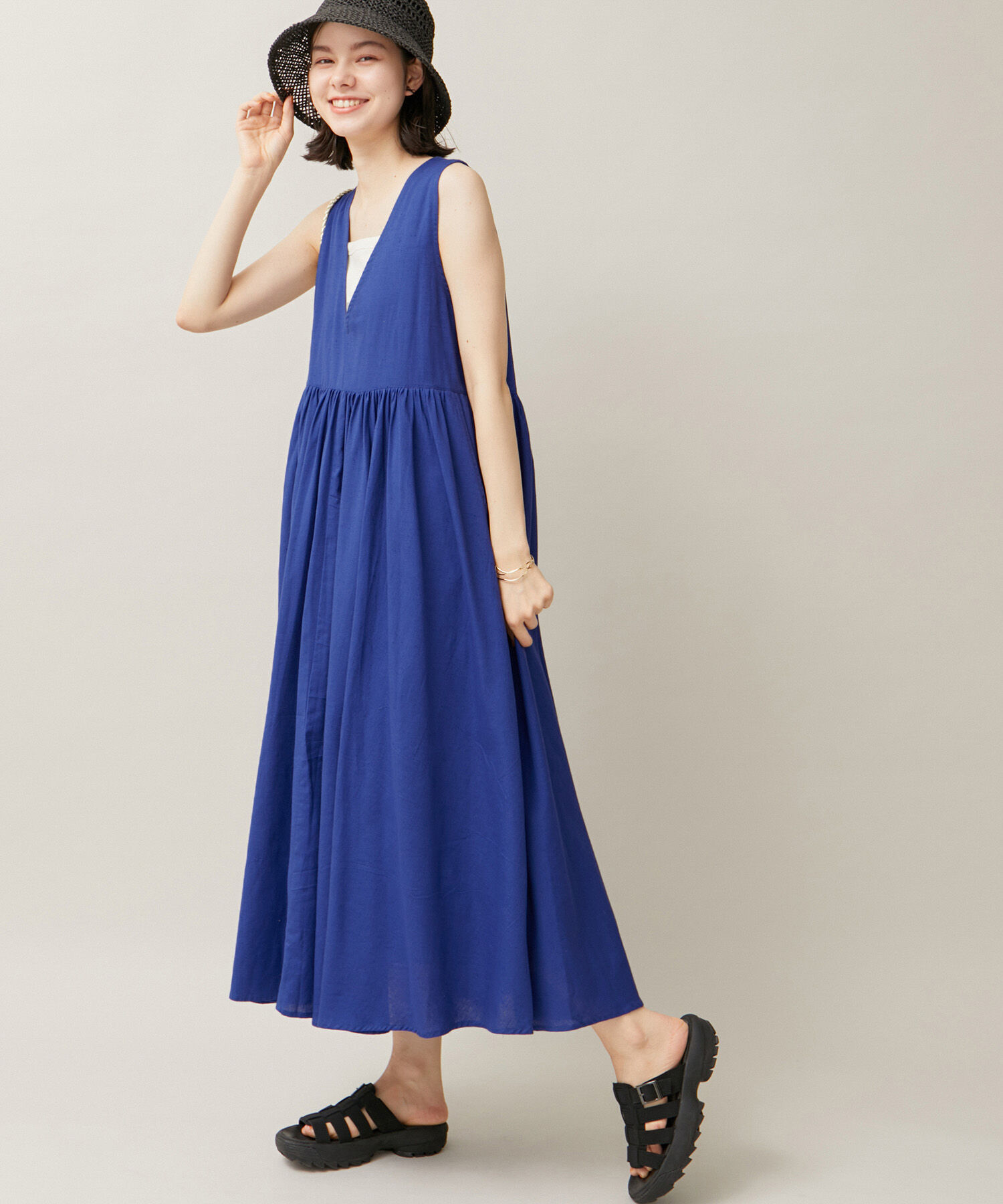 ROPE' PICNIC R「麻混ワンピース/リンクコーデ」|ワンピース|