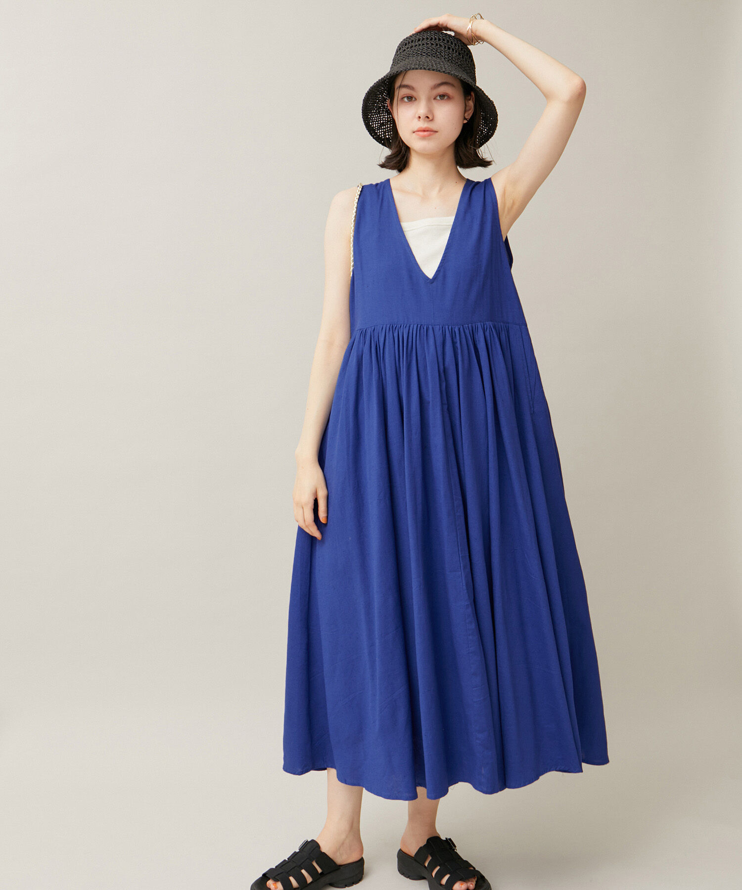 ROPE' PICNIC R「麻混ワンピース/リンクコーデ」|ワンピース|