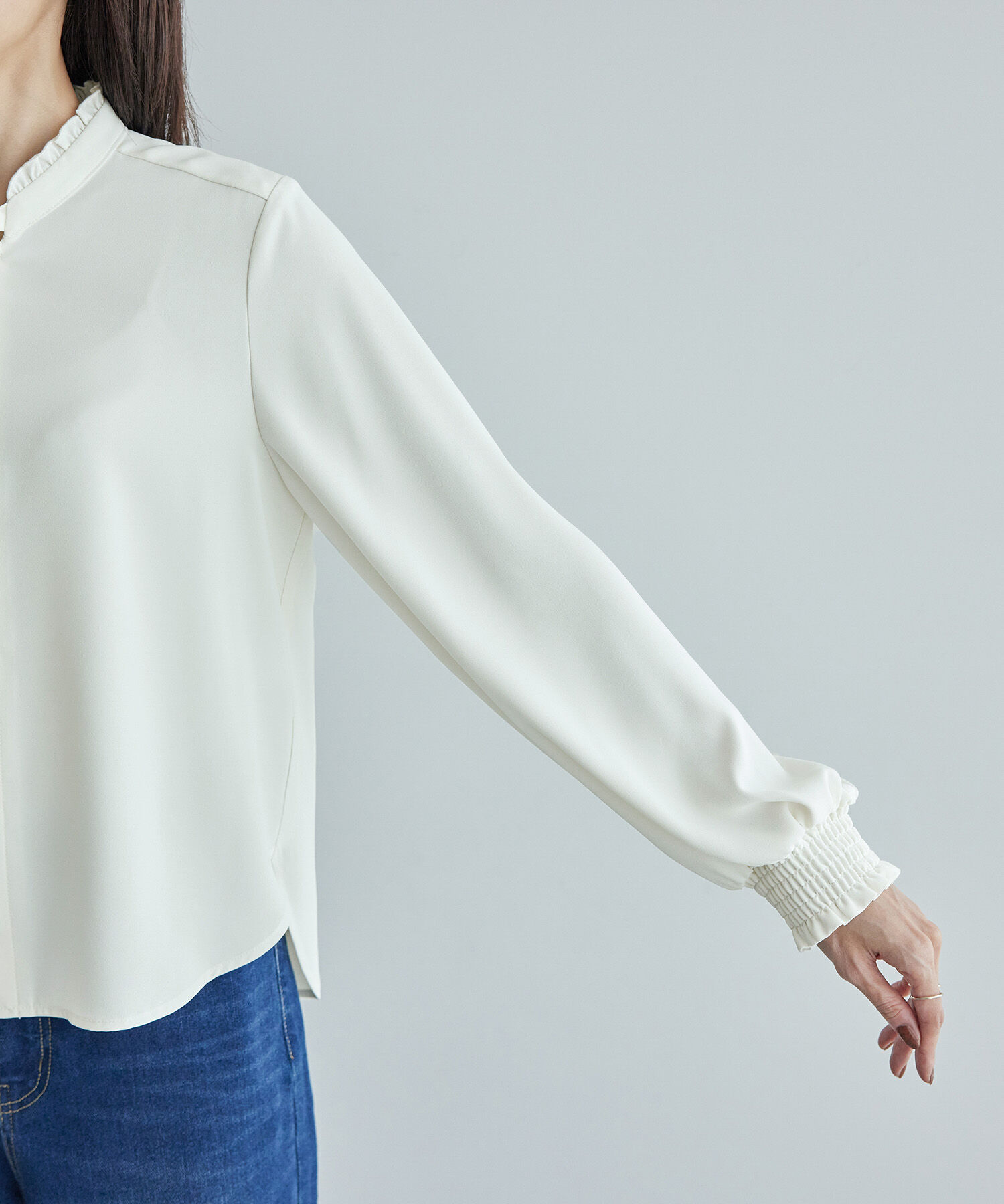 Rope&rsquo;Picnic「フリルバンドカラーリボンタイブラウス」|シャツ・ブラウス|