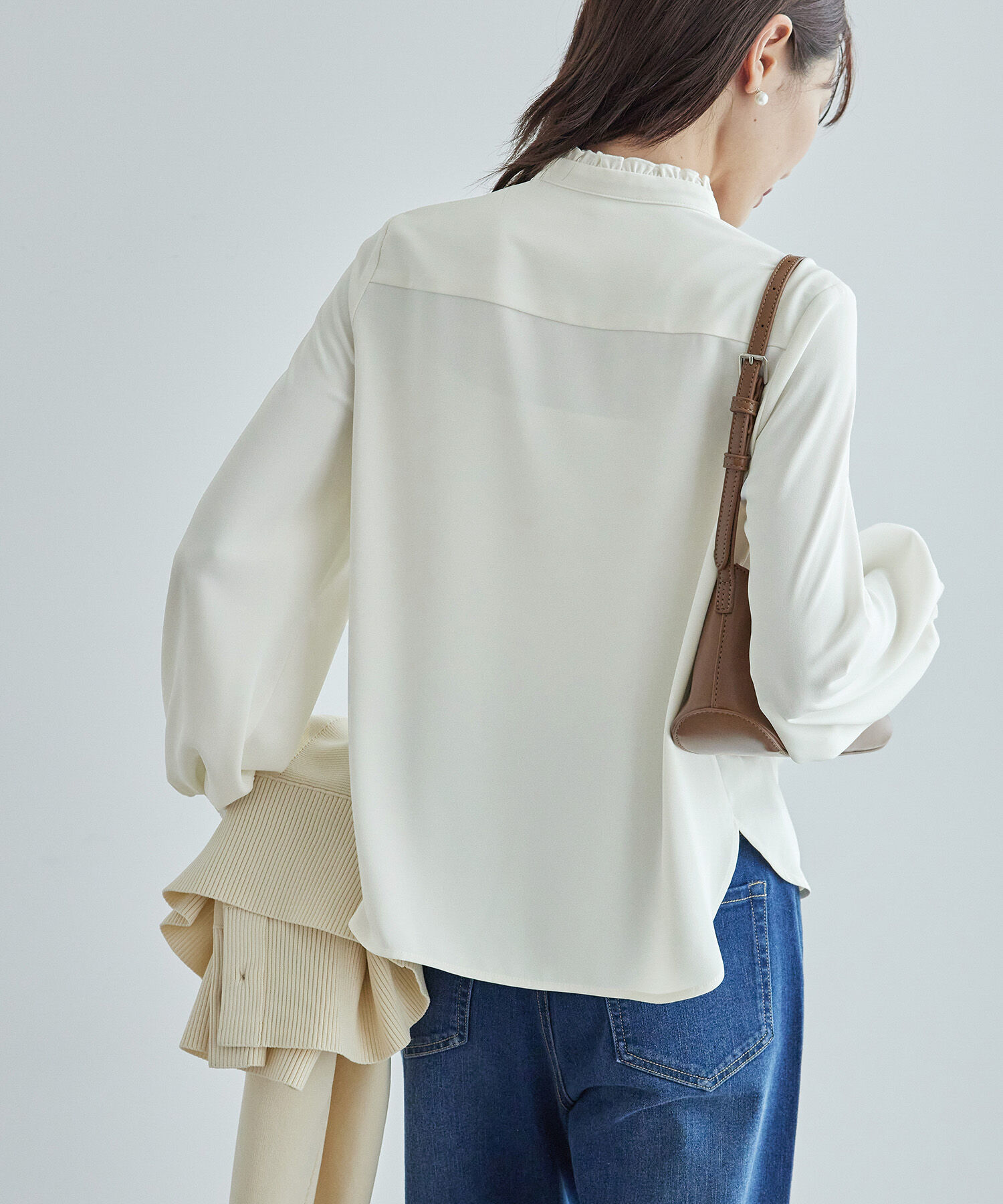 Rope&rsquo;Picnic「フリルバンドカラーリボンタイブラウス」|シャツ・ブラウス|