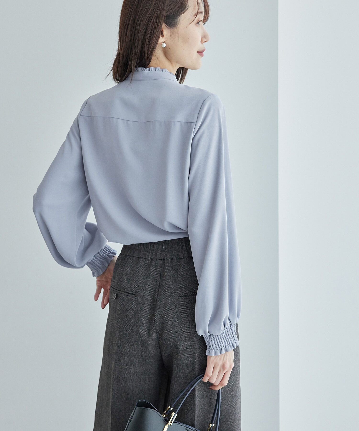 Rope&rsquo;Picnic「フリルバンドカラーリボンタイブラウス」|シャツ・ブラウス|