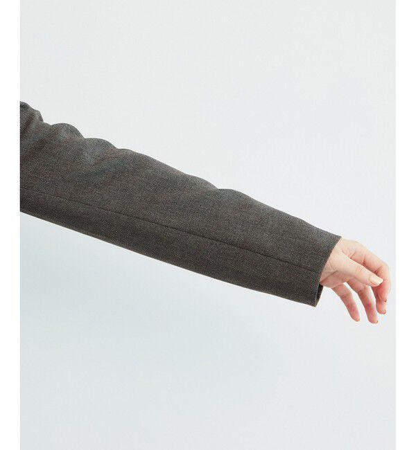 Rope&rsquo;Picnic「低身長・小柄さん向け/ウールライクサージ金ボタンジャケット(肩パッドあり・半裏地)/セットアップ対応」|テーラードジャケット|