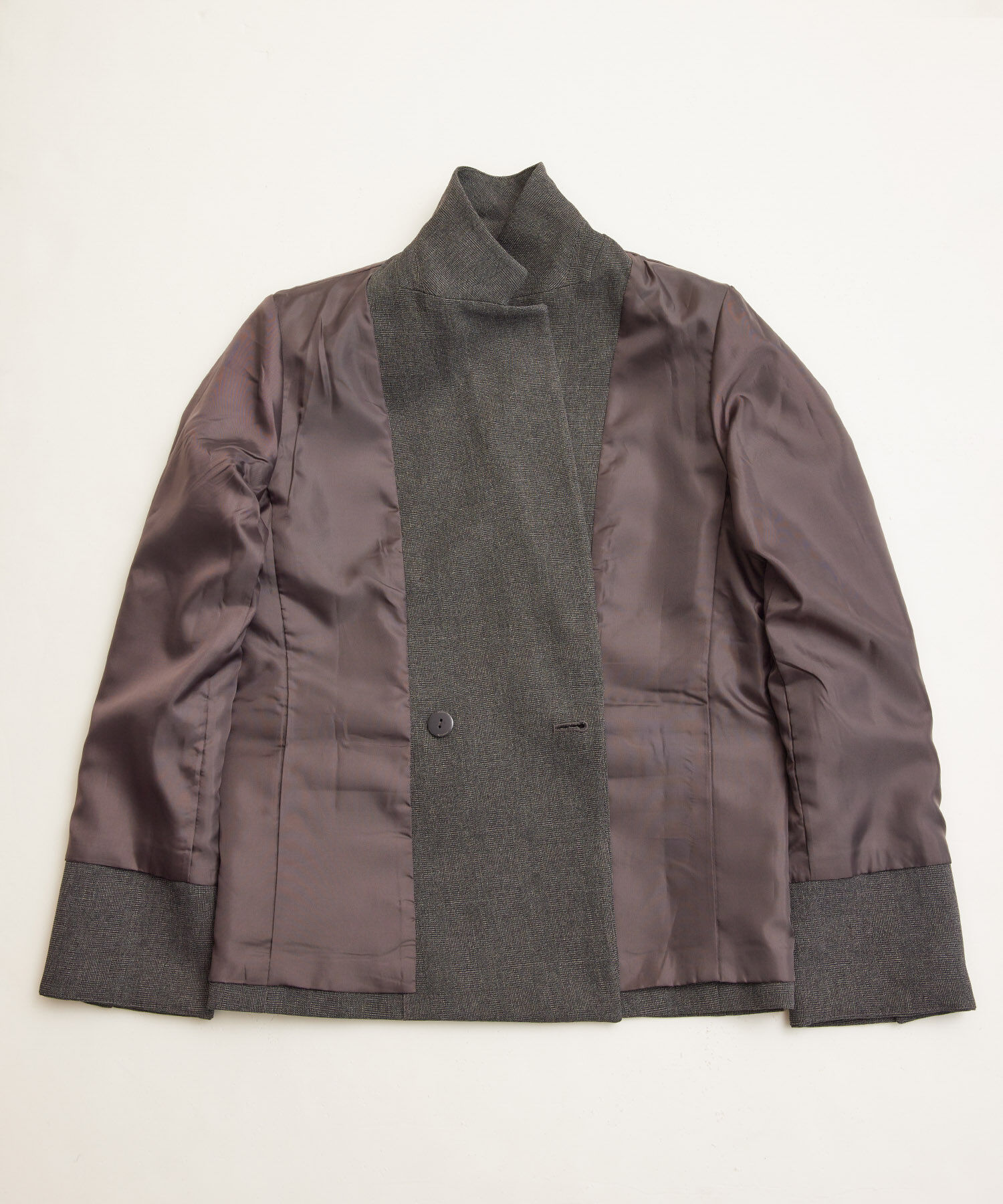 Rope&rsquo;Picnic「低身長・小柄さん向け/ウールライクサージ金ボタンジャケット(肩パッドあり・半裏地)/セットアップ対応」|テーラードジャケット|