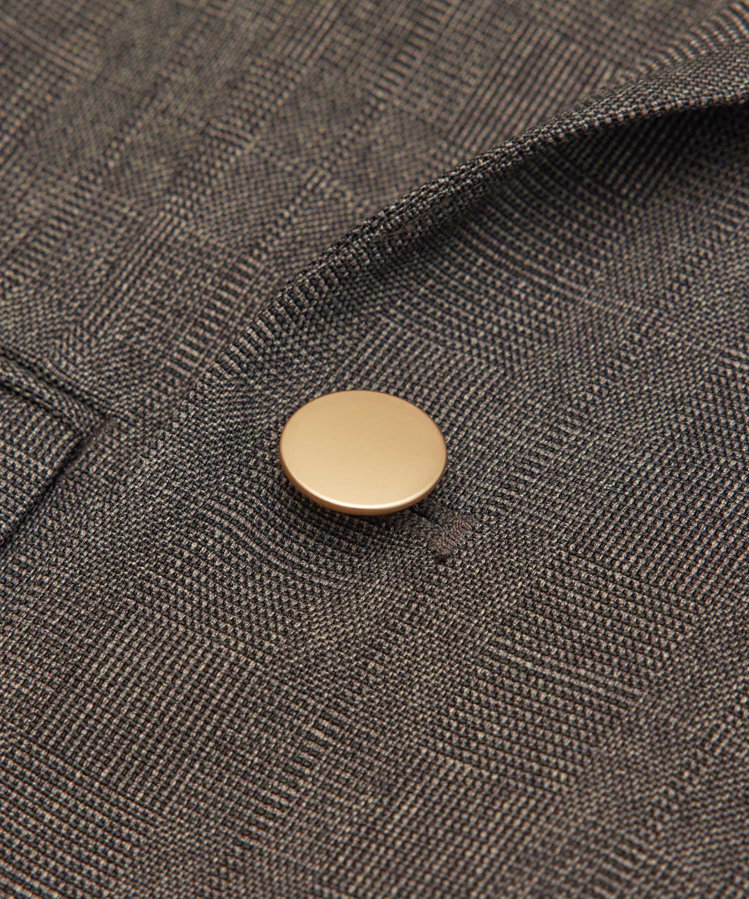 Rope&rsquo;Picnic「低身長・小柄さん向け/ウールライクサージ金ボタンジャケット(肩パッドあり・半裏地)/セットアップ対応」|テーラードジャケット|