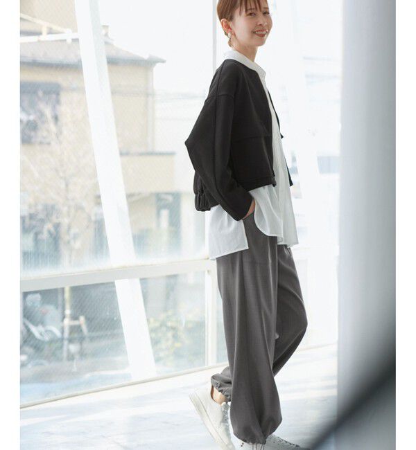 Rope&rsquo;Picnic「幾何柄ジャガードショート丈ブルゾン」|ブルゾン・スタジャン|