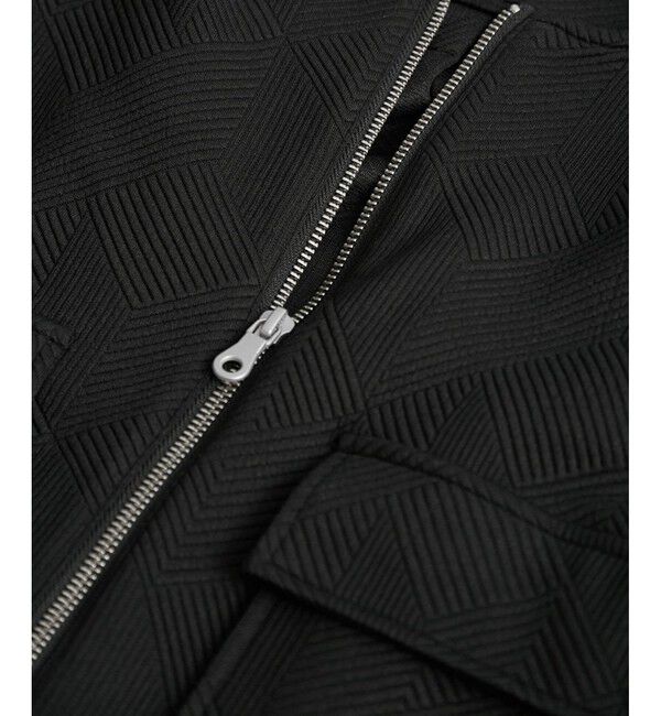 Rope&rsquo;Picnic「幾何柄ジャガードショート丈ブルゾン」|ブルゾン・スタジャン|