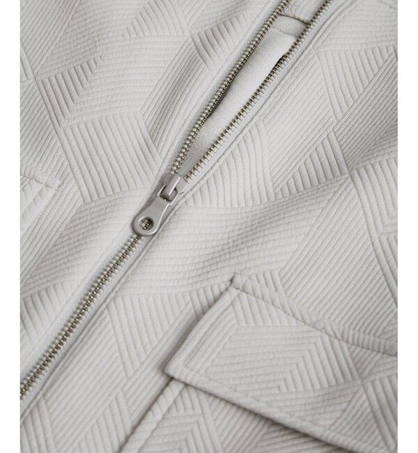 Rope&rsquo;Picnic「幾何柄ジャガードショート丈ブルゾン」|ブルゾン・スタジャン|