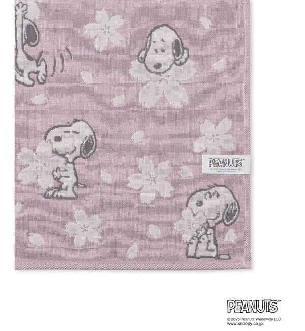 ROPE PICNIC PASSAGE「【SNOOPY/スヌーピー】さくら3重ガーゼハンカチ」|ハンカチ|
