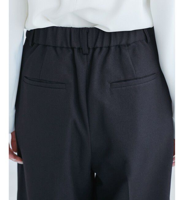 Rope&rsquo;Picnic「レディハンサムシリーズ ウールライクウエストタックセミワイドパンツ/セットアップ対応」|スラックス|