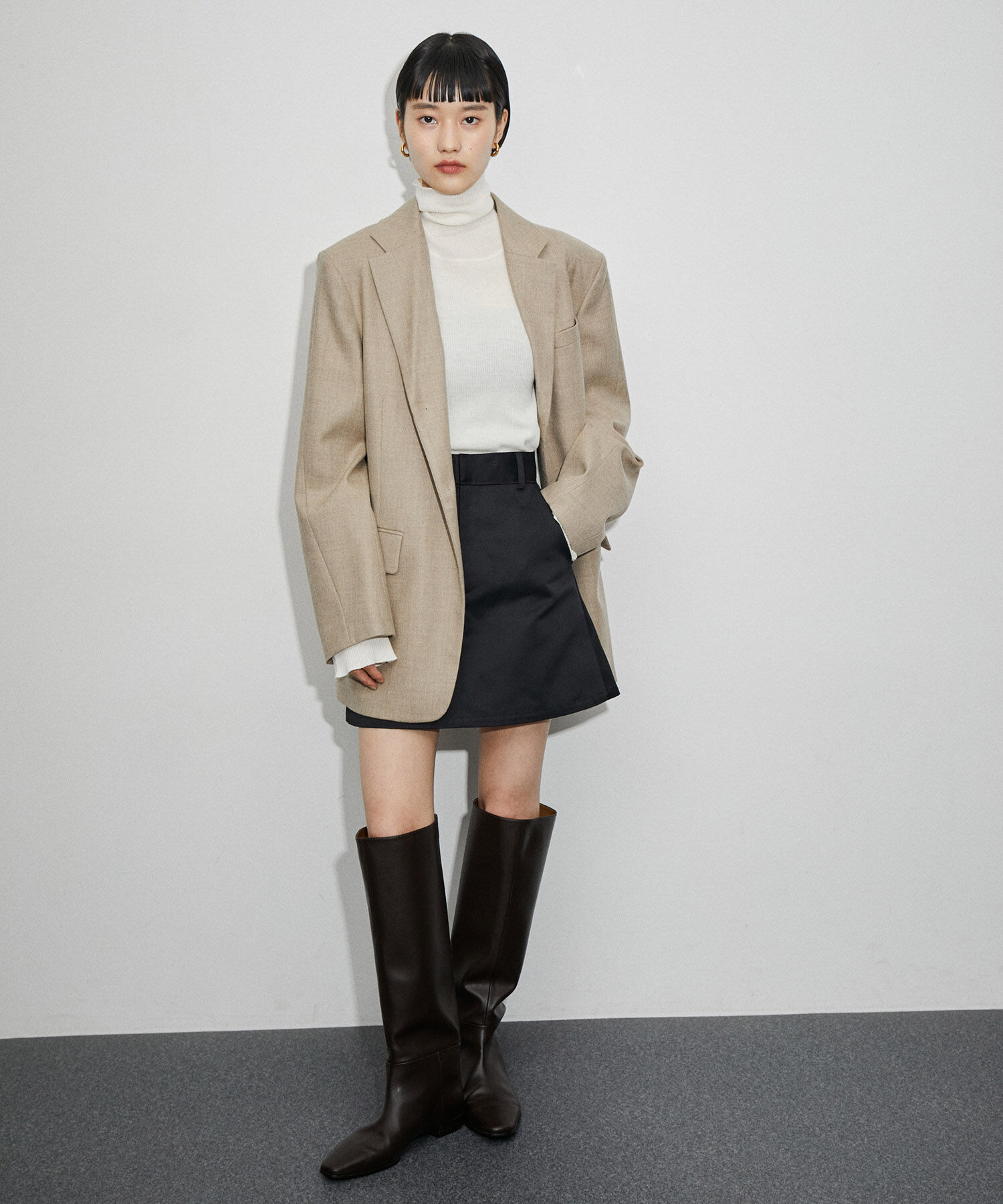 ADAM ET ROPE'「メモリーサテンチノミニスカート」|スカート|