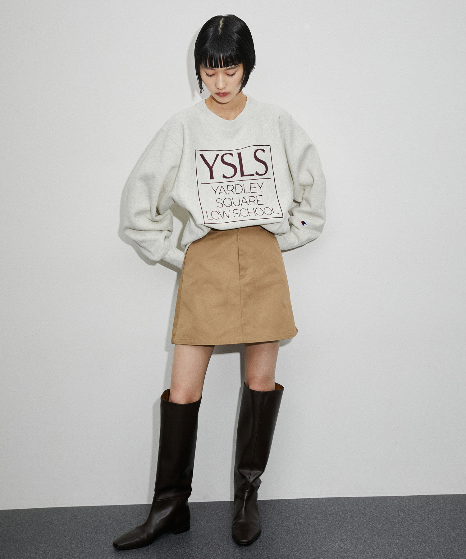 ADAM ET ROPE'「メモリーサテンチノミニスカート」|スカート|