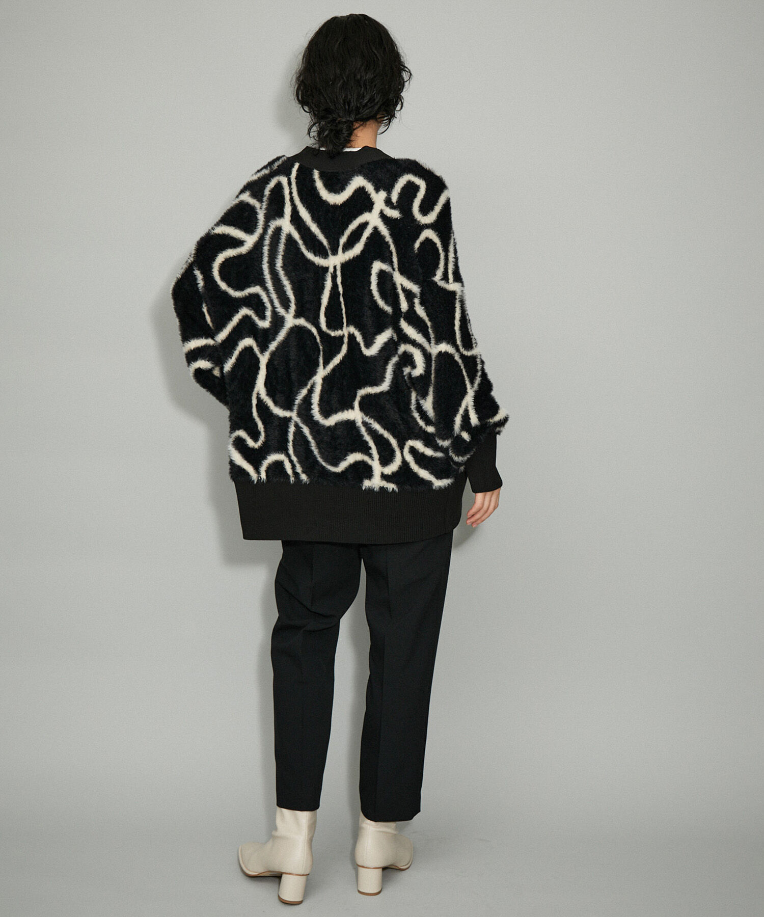 ADAM ET ROPE'「【WEB限定・新色追加】フェザーヤーンニットカーディガン」|カーディガン|