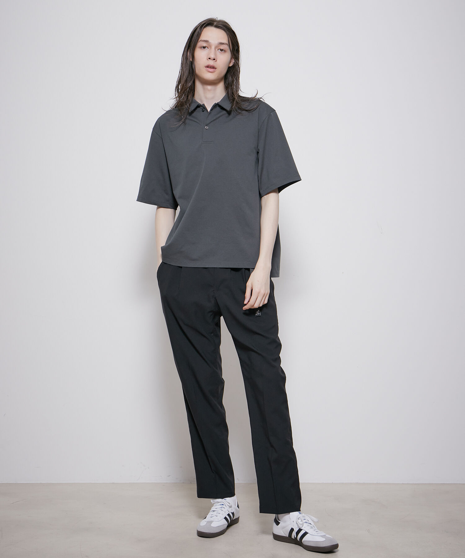 ADAM ET ROPE'「【RIRANCHA/リランチェ】ボックスシルエット ジャージー ポロシャツ / イージーケア / ユニセックス / 吸水」|ポロシャツ|