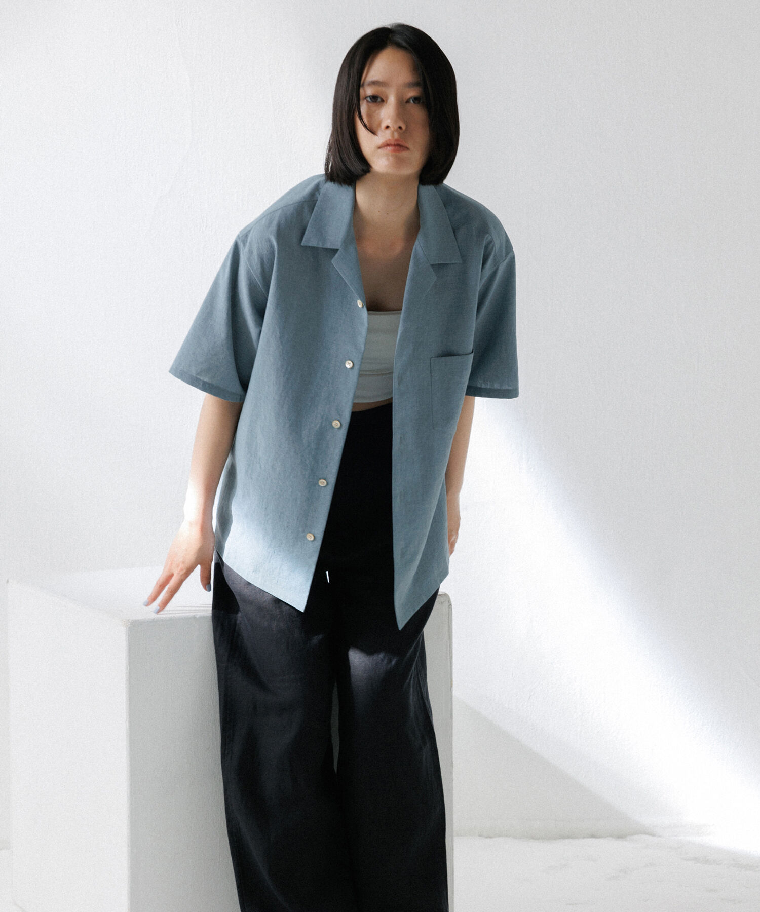 ADAM ET ROPE'「リネン ワイドパンツ / ロングシーズン着用可能 / セットアップ対応」|スラックス|