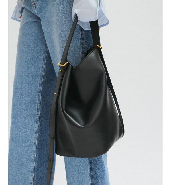 ADAM ET ROPE'「【サステナブル】・【再入荷】スプリットレザーワンショルダー2WAYバッグ」|ショルダー・メッセンジャー|クロメイン