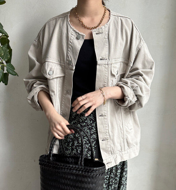  「【ai no de/アイノデ】SetouchiノーカラービッグGジャン」|ブルゾン・スタジャン|