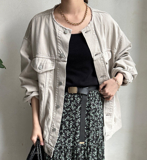  「【ai no de/アイノデ】SetouchiノーカラービッグGジャン」|ブルゾン・スタジャン|