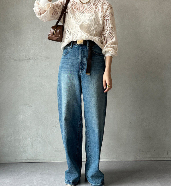  「長袖刺繍レーストップス」|シャツ・ブラウス|