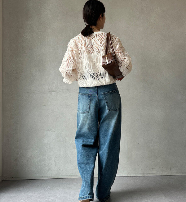  「長袖刺繍レーストップス」|シャツ・ブラウス|