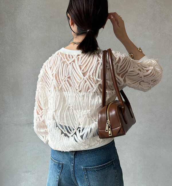  「長袖刺繍レーストップス」|シャツ・ブラウス|