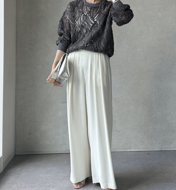  「長袖刺繍レーストップス」|シャツ・ブラウス|