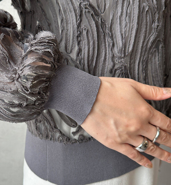  「長袖刺繍レーストップス」|シャツ・ブラウス|