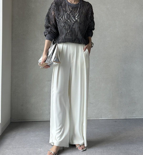  「長袖刺繍レーストップス」|シャツ・ブラウス|