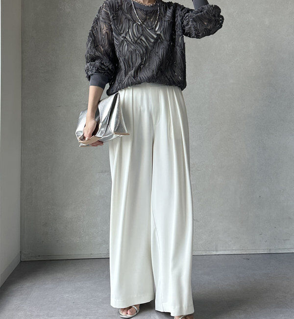  「長袖刺繍レーストップス」|シャツ・ブラウス|