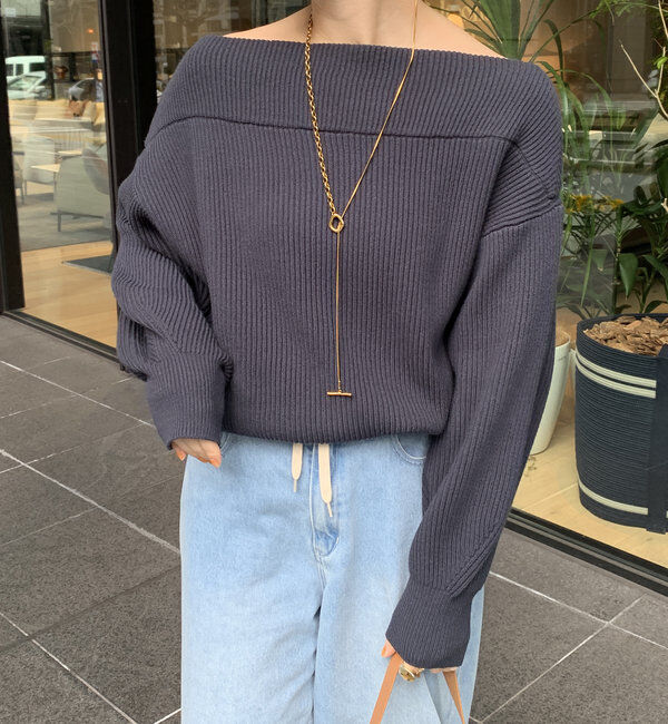  「【チクチクしないニット】フロントジップニット」|ニット・セーター|