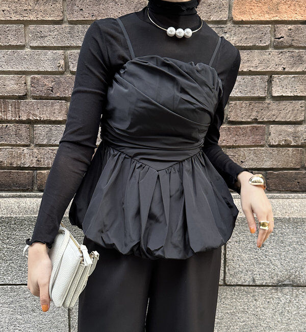  「【オケージョン対応】【WEB限定】ペプラムブラウス＋パンツセットドレス」|ドレス|