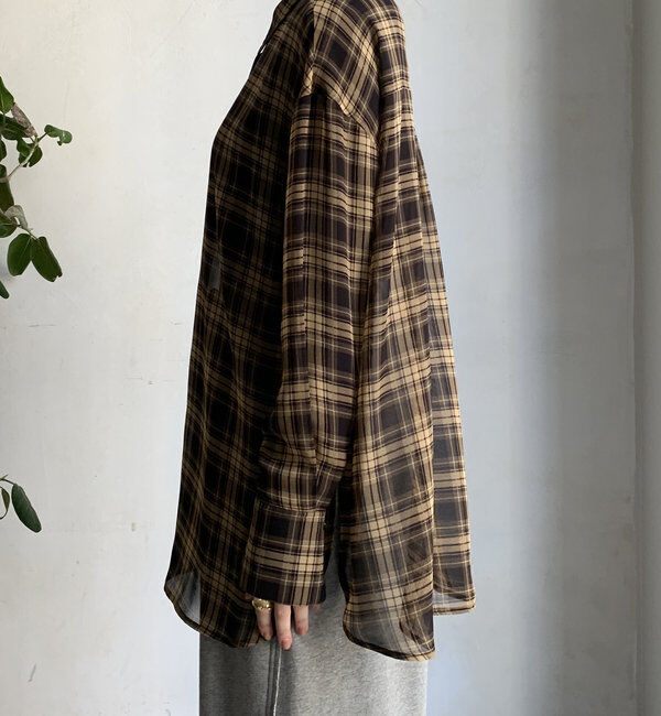  「シアーチェックシャツ」|シャツ・ブラウス|