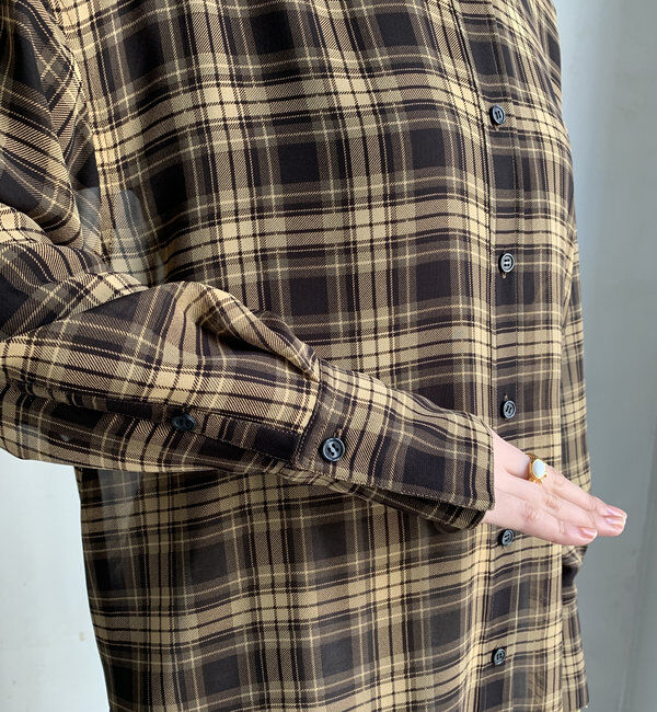  「シアーチェックシャツ」|シャツ・ブラウス|