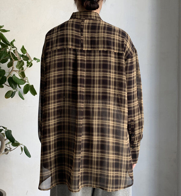  「シアーチェックシャツ」|シャツ・ブラウス|