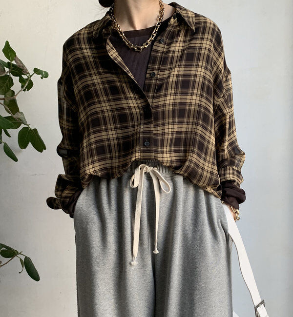  「シアーチェックシャツ」|シャツ・ブラウス|