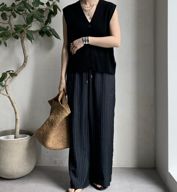  「【WEB限定】タンブラーブッチャーストライプイージーパンツ」|チノ|