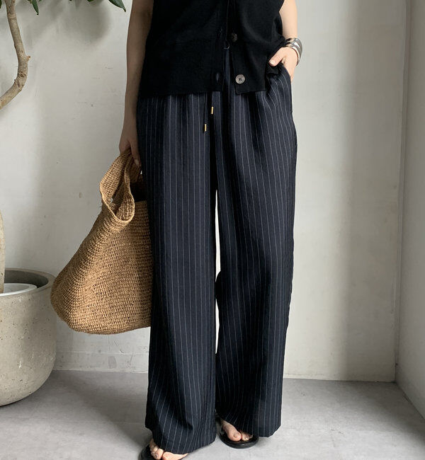  「【WEB限定】タンブラーブッチャーストライプイージーパンツ」|チノ|