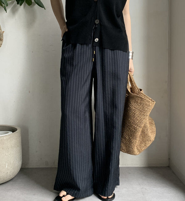  「【WEB限定】タンブラーブッチャーストライプイージーパンツ」|チノ|