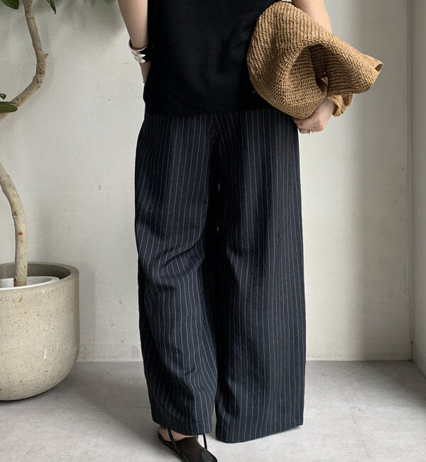  「【WEB限定】タンブラーブッチャーストライプイージーパンツ」|チノ|