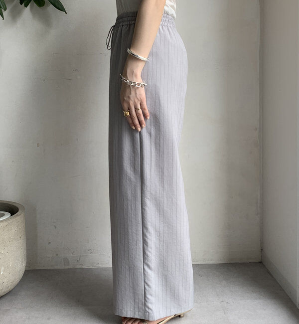  「【WEB限定】タンブラーブッチャーストライプイージーパンツ」|チノ|