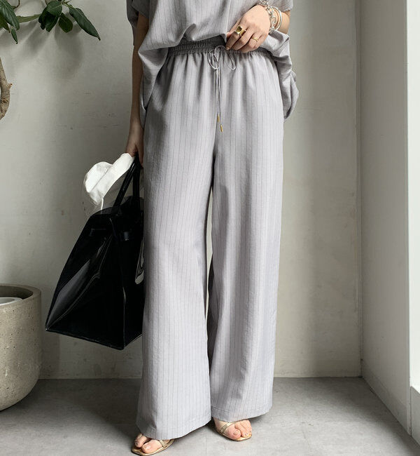  「【WEB限定】タンブラーブッチャーストライプイージーパンツ」|チノ|