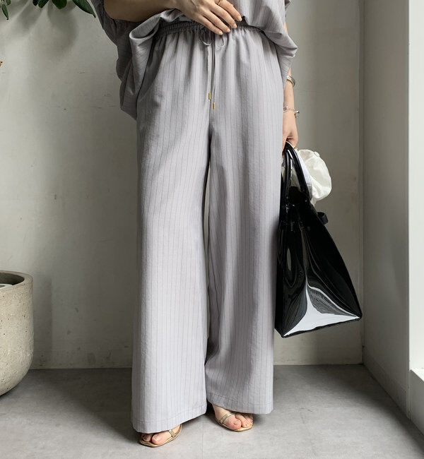  「【WEB限定】タンブラーブッチャーストライプイージーパンツ」|チノ|