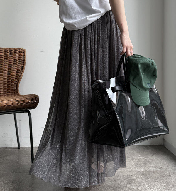  「【WEB限定】ラメチュールフレアスカート」|スカート|