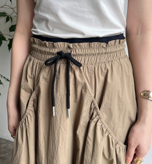  「【WEB限定】ダブルウエストギャザースカート」|スカート|