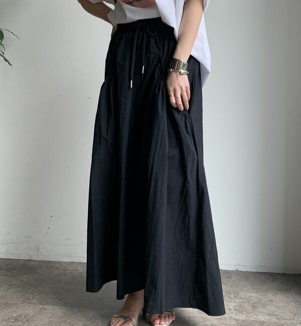  「【WEB限定】ダブルウエストギャザースカート」|スカート|