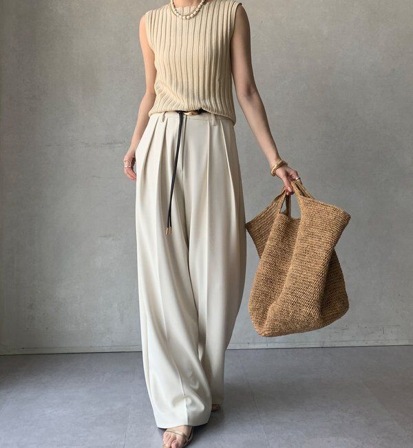  「【WEB限定】ラメリブニットタンク」|ニット・セーター|