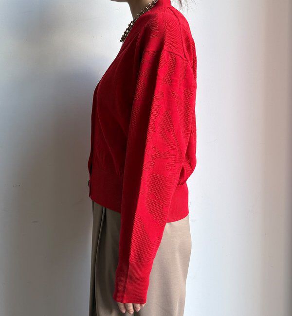  「【WEB限定】ジャガード柄ニットカーディガン」|カーディガン|