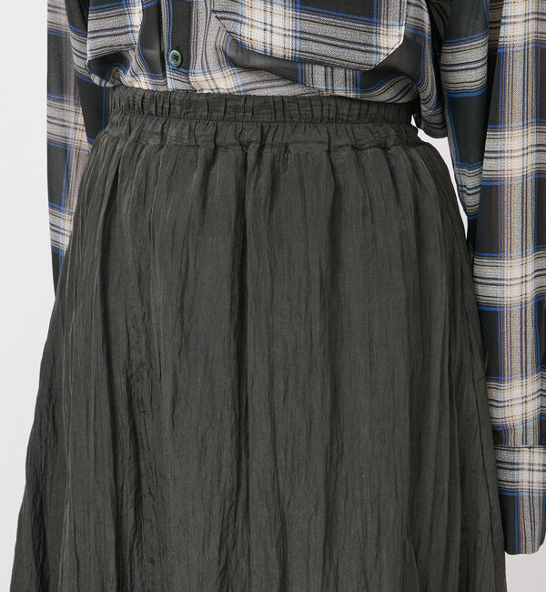  「《ウエストゴムでストレスフリー》ヴィンテージシワ加工スカート」|スカート|