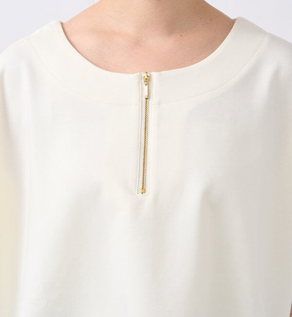  「《楽ちんきちんと見え》ハーフジップダンボールポンチョ」|Tシャツ・カットソー|