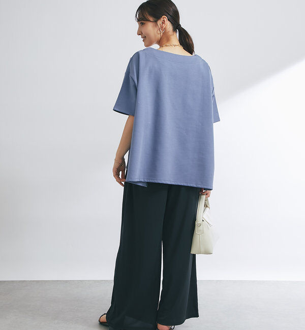  「《楽ちんきちんと見え》ハーフジップダンボールポンチョ」|Tシャツ・カットソー|