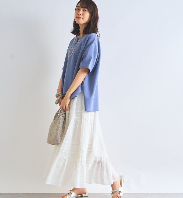  「《楽ちんきちんと見え》ハーフジップダンボールポンチョ」|Tシャツ・カットソー|